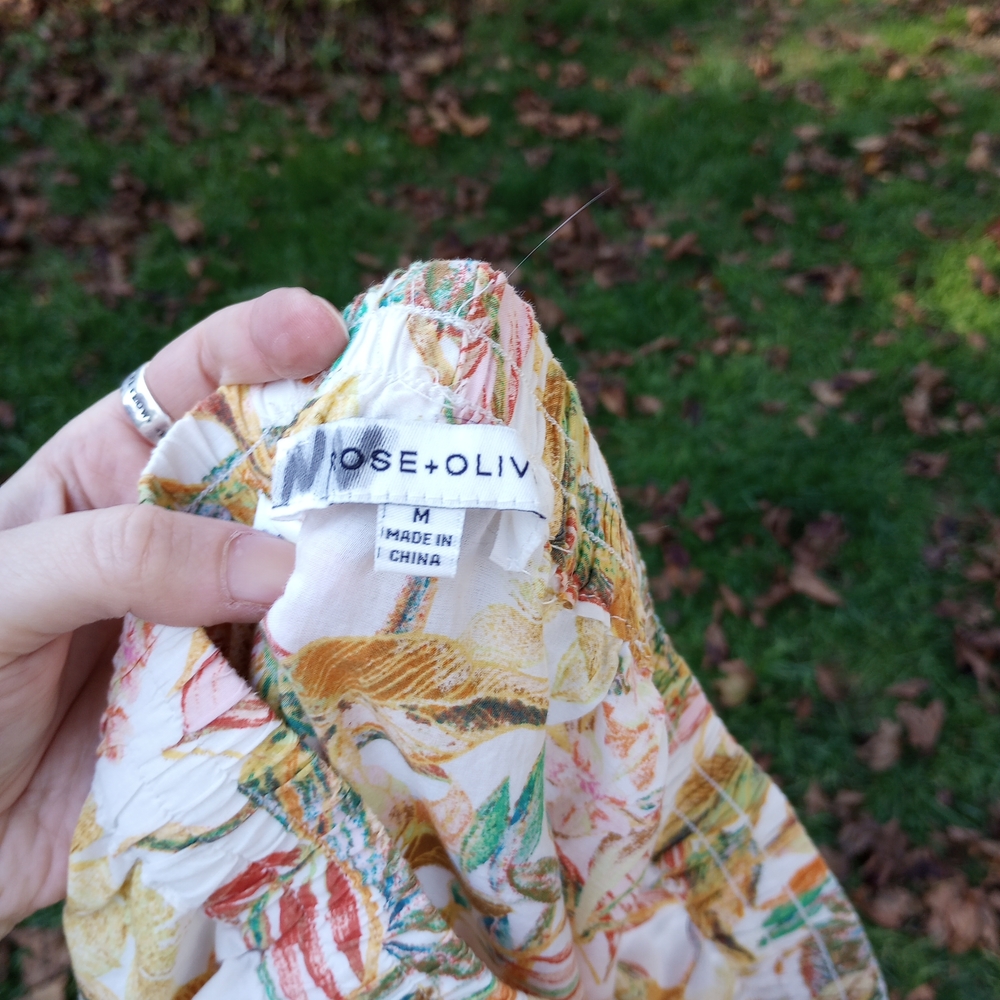 Rose & Olive Multicolor Tropical Maxi Skirt - Picture 4 of 4
